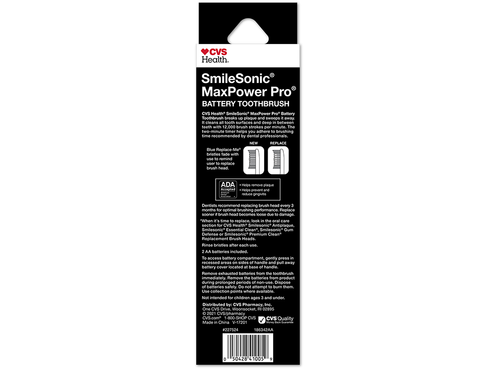 Image 2: CVS Health SmileSonic Max Power Pro Toothbrush