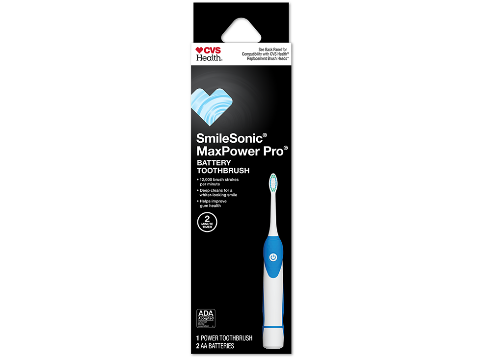 Image 1: CVS Health SmileSonic Max Power Pro Toothbrush