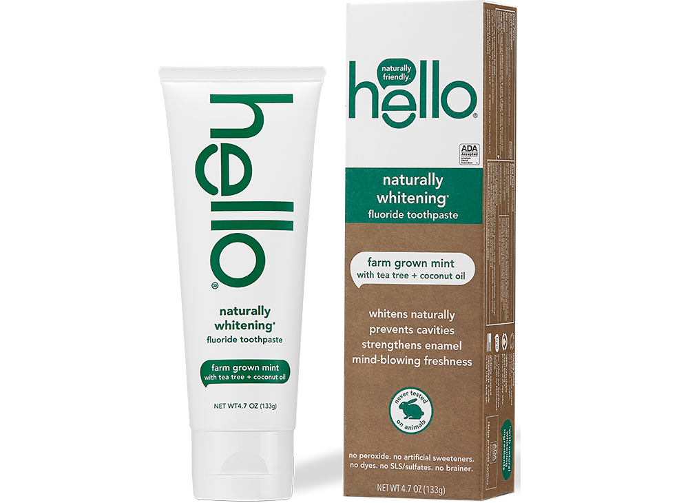 Hello Naturally Whitening Fluoride Toothpaste American Dental Association