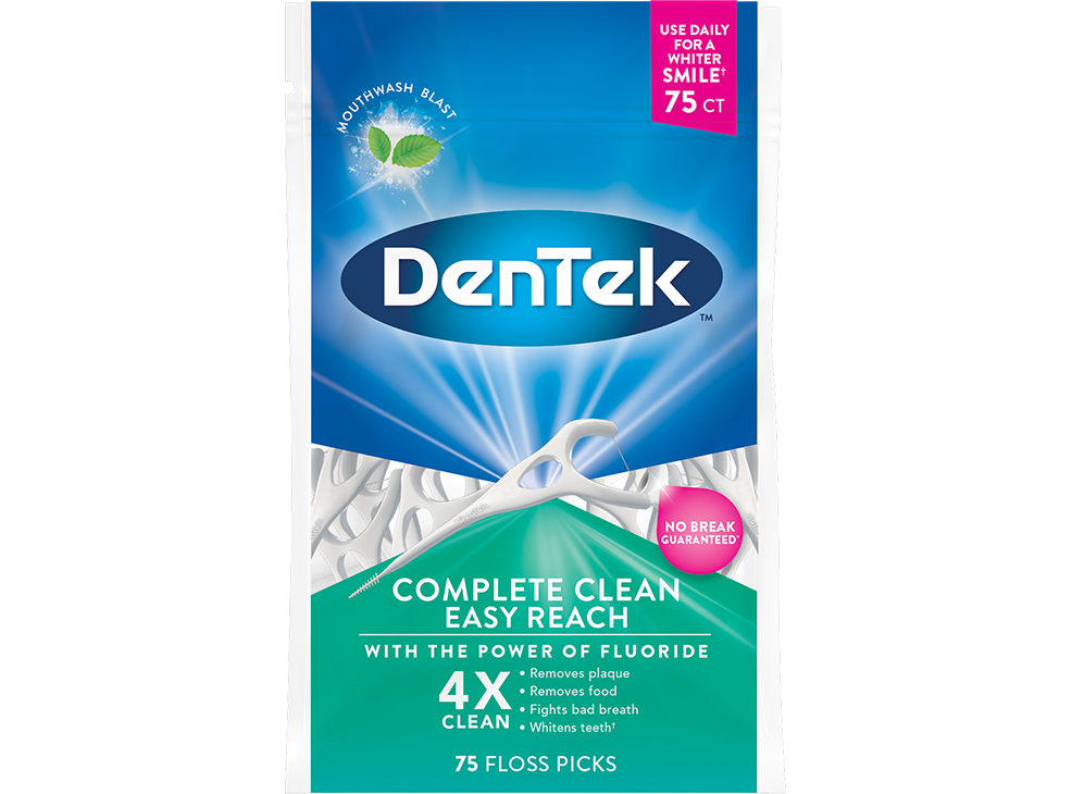 Image 1: DenTek Floss Picks (Complete Clean Easy Reach & Triple Clean)