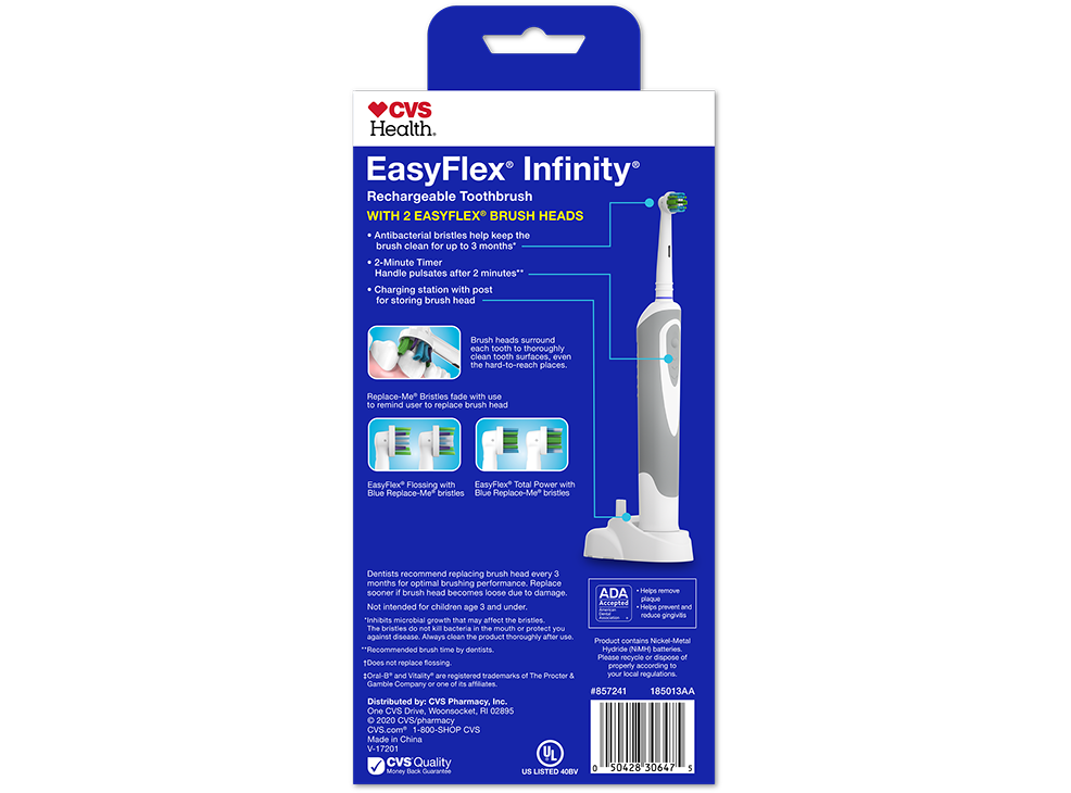 Image 7: CVS Health EasyFlex Infinity Rechargeable Toothbrush