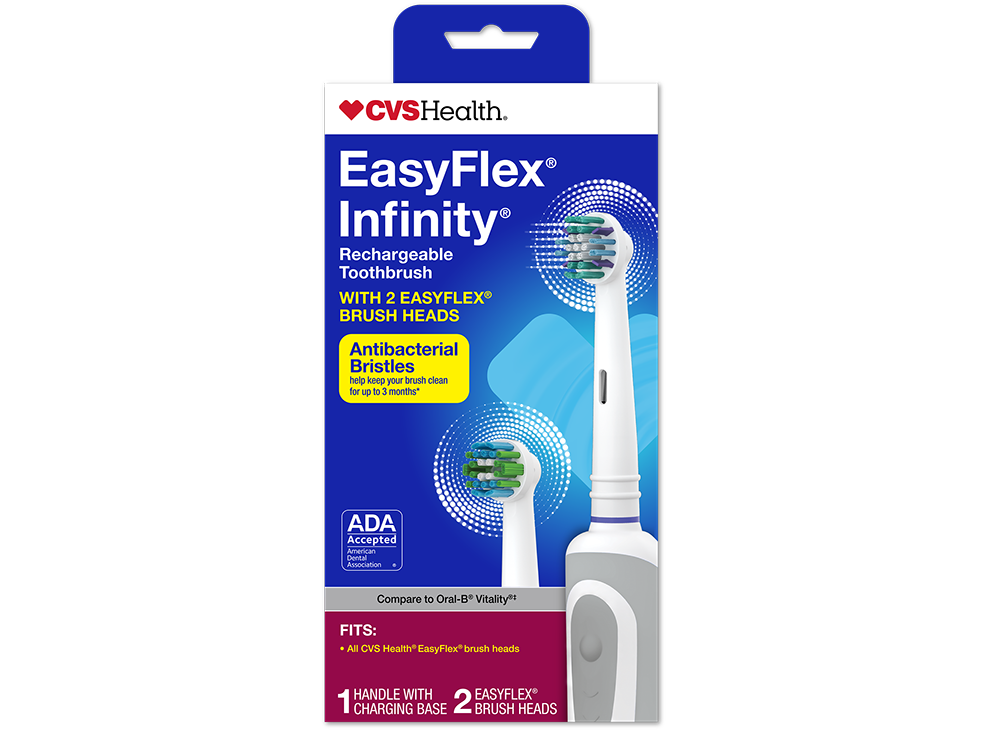 Image 1: CVS Health EasyFlex Infinity Rechargeable Toothbrush