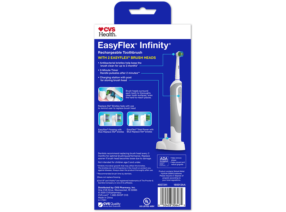 Image 12: CVS Health EasyFlex Infinity Rechargeable Toothbrush