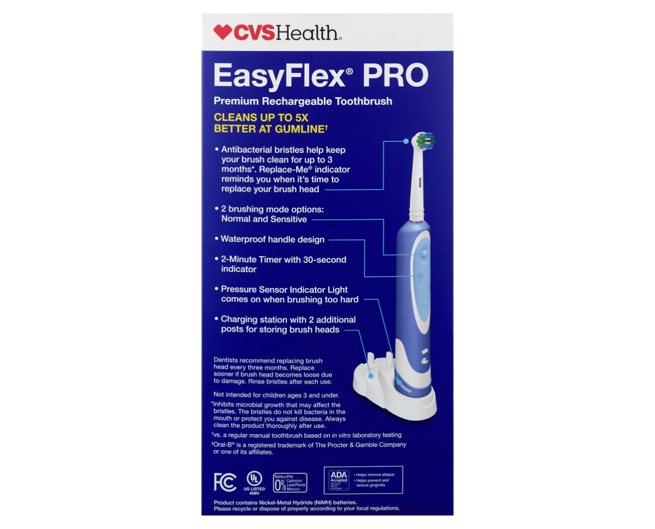 Image 3: CVS Health EasyFlex Pro Premium Rechargeable Toothbrush