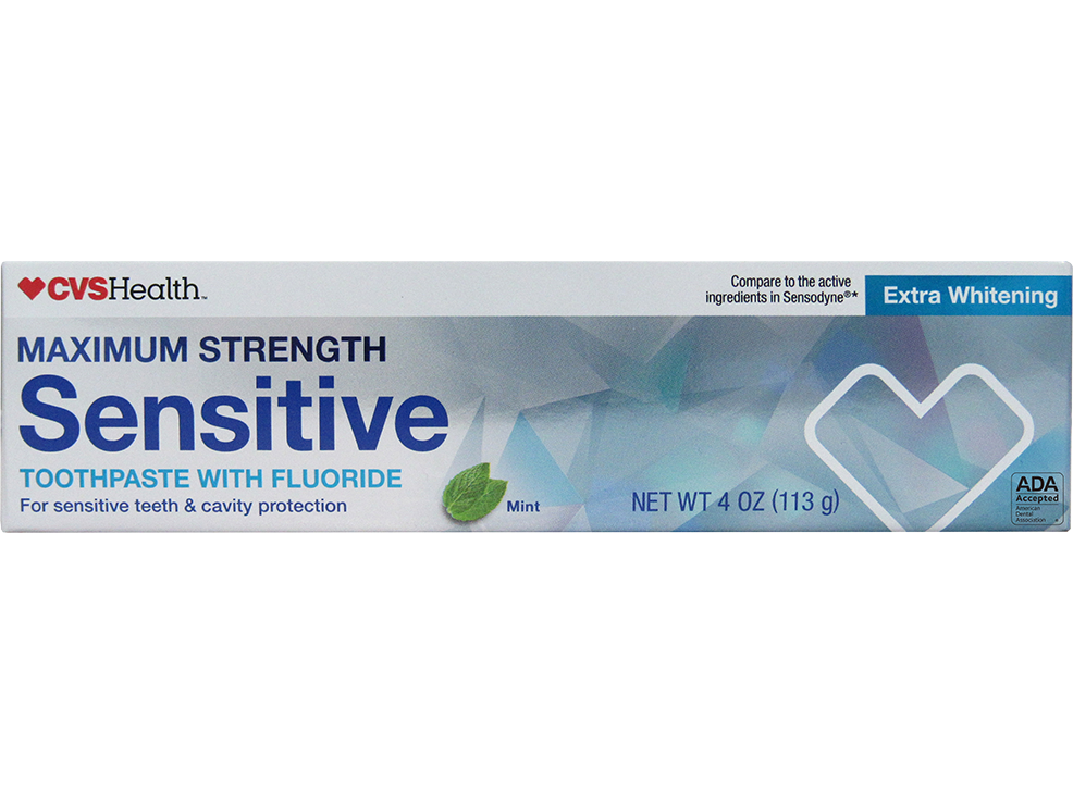 Image 1: CVS Extra Sensitive Whitening Fluoride Toothpaste