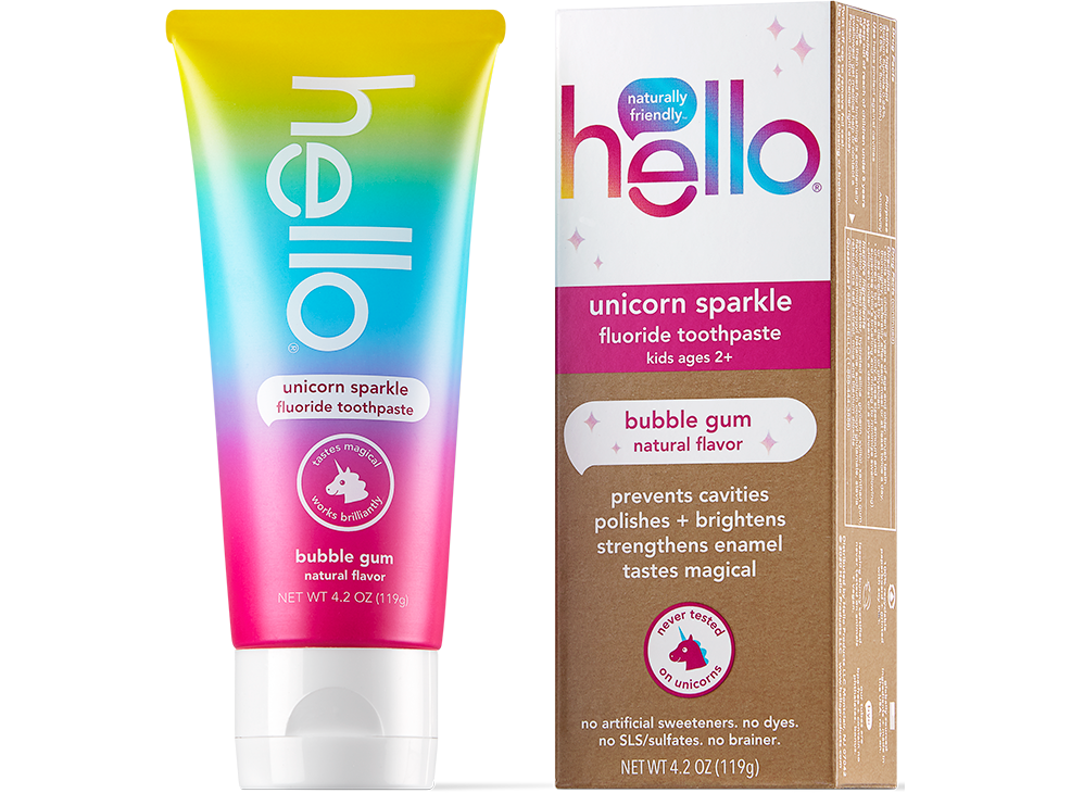 Image 1: Hello Unicorn Sparkle Fluoride Toothpaste