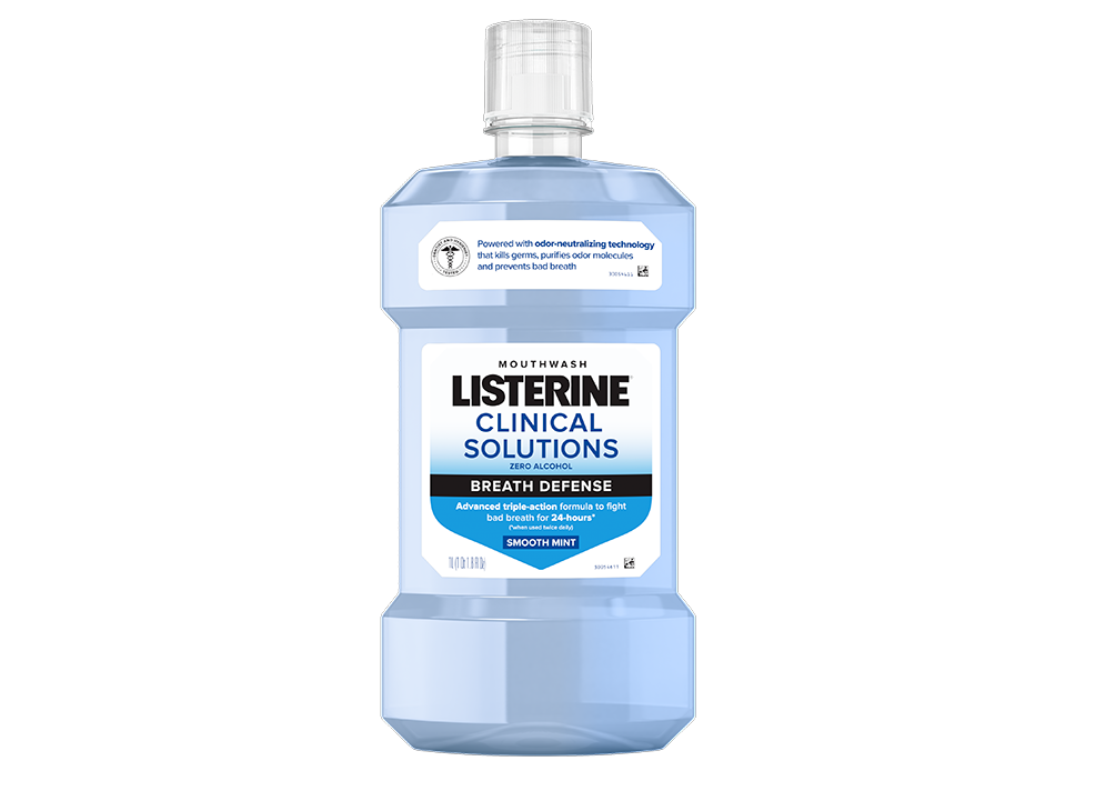 Image 1: Listerine Clinical Solutions Breath Defense Mouthwash