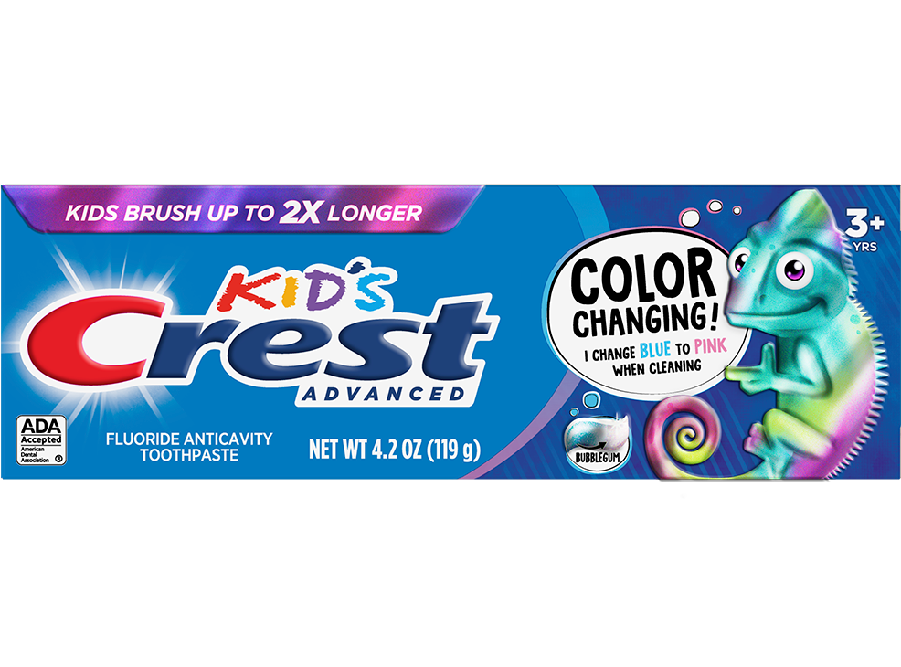 Image 1: Kids Crest Advanced Color Changing Toothpaste
