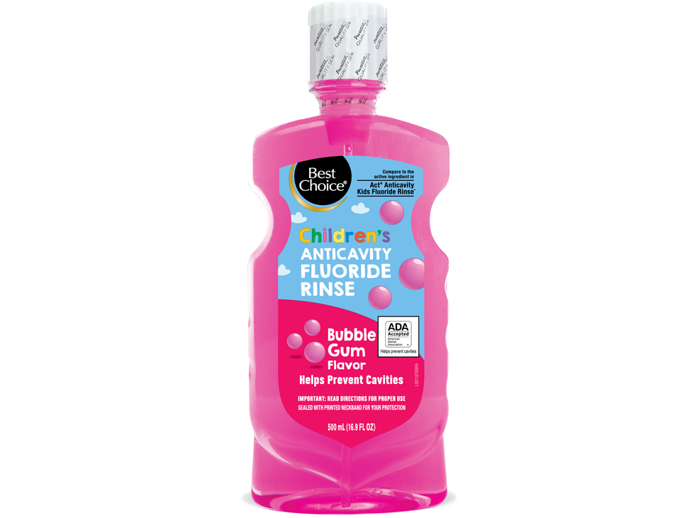 Best Choice Children's Anticavity Fluoride Rinse Bubble Gum Flavor