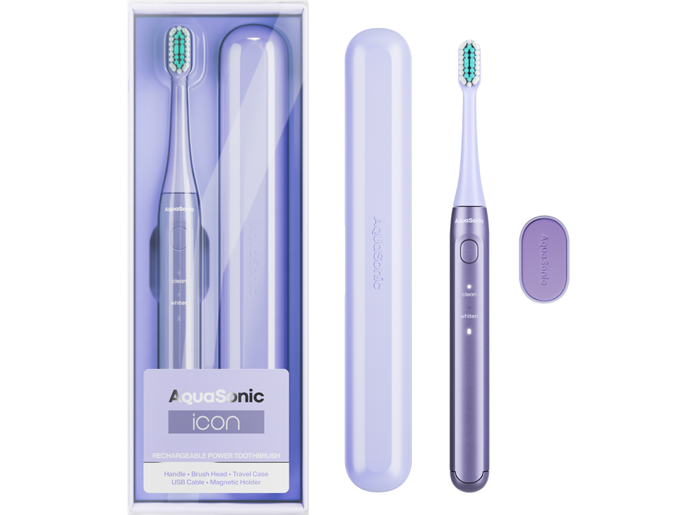 Image 1: AquaSonic Icon Rechargeable Power Toothbrush