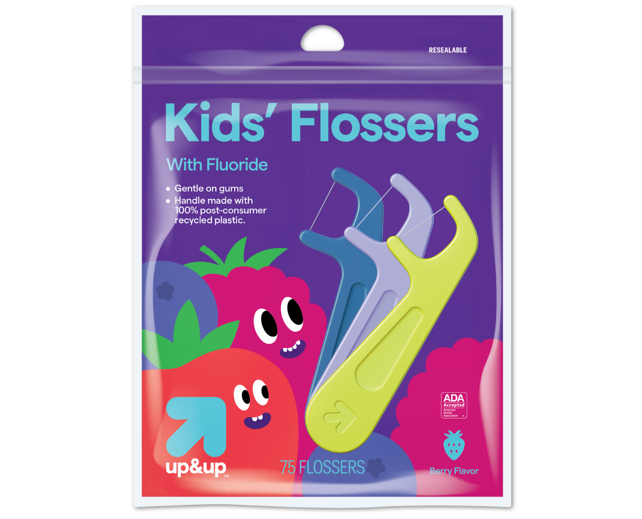 Image 1: up&up Kids' Flossers with Fluoride