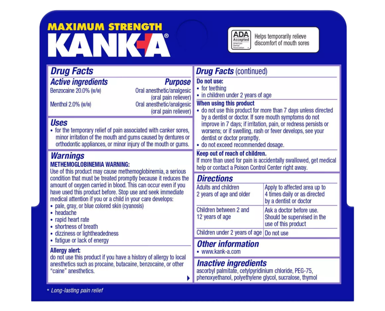 Image 2: Kank-A Triple Action Mouth Pain Relief Gel for Canker Sores