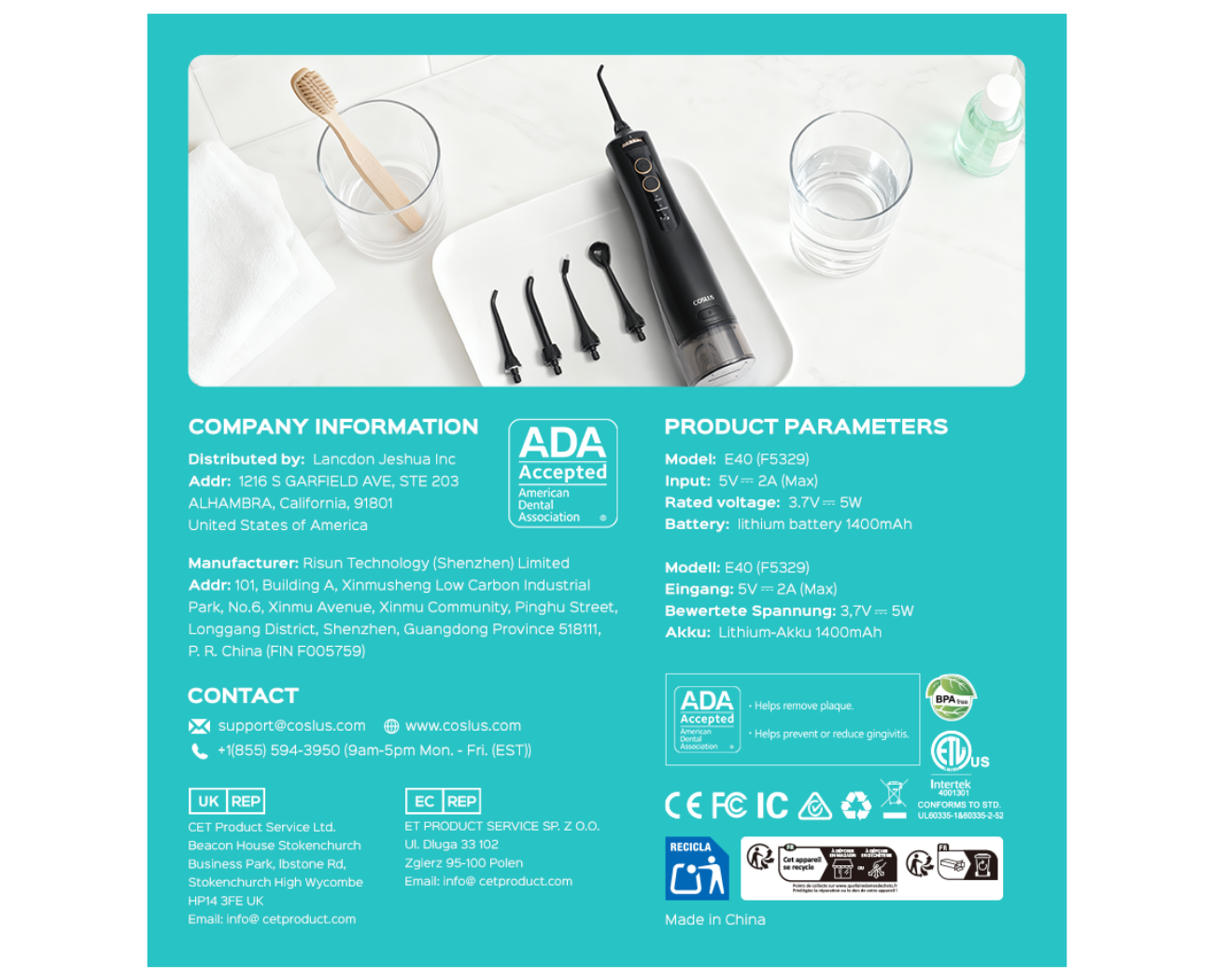 Image 2: Coslus Oral Irrigator