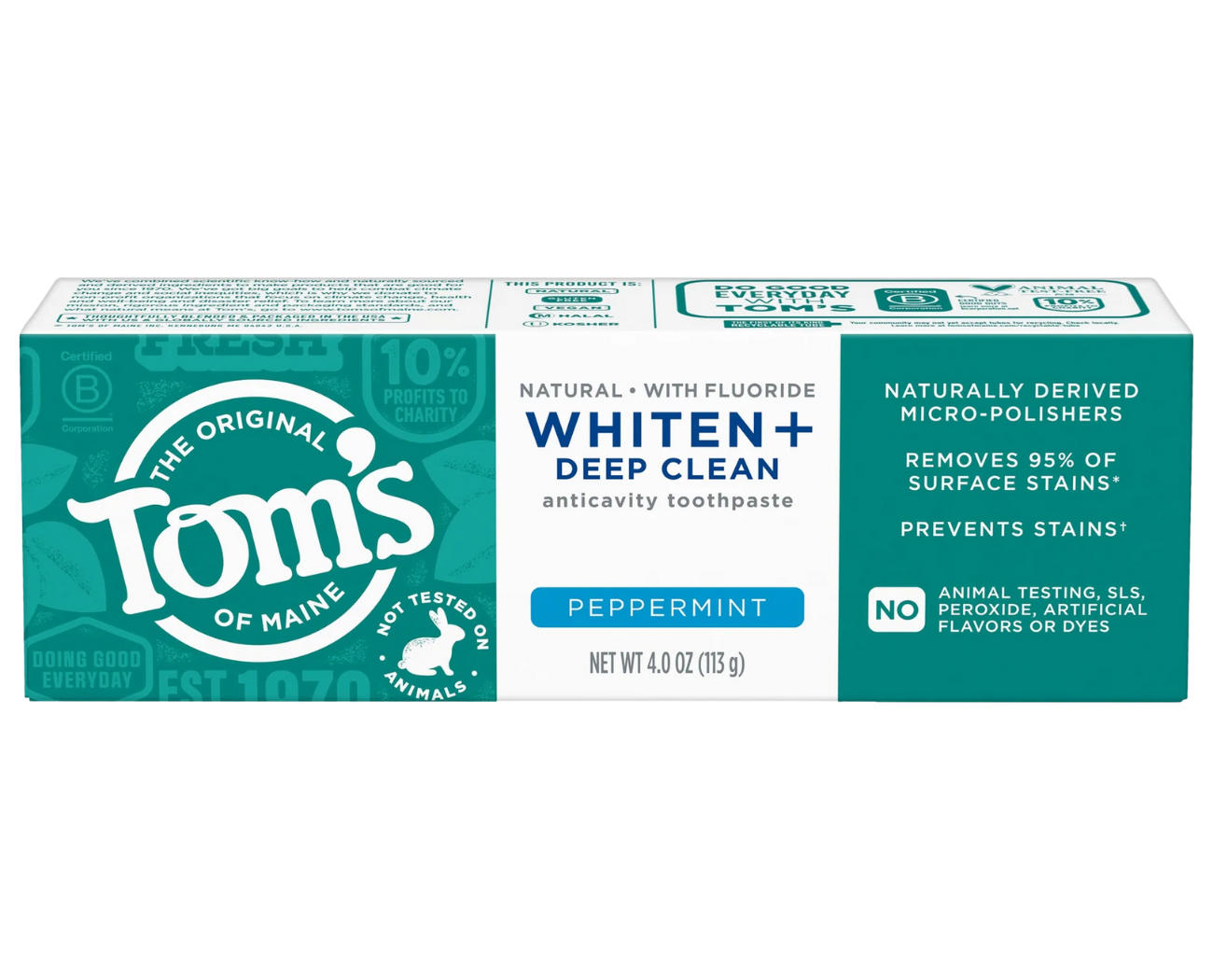 Image 3: Tom's of Maine Whiten+ Deep Clean Anticavity Toothpaste