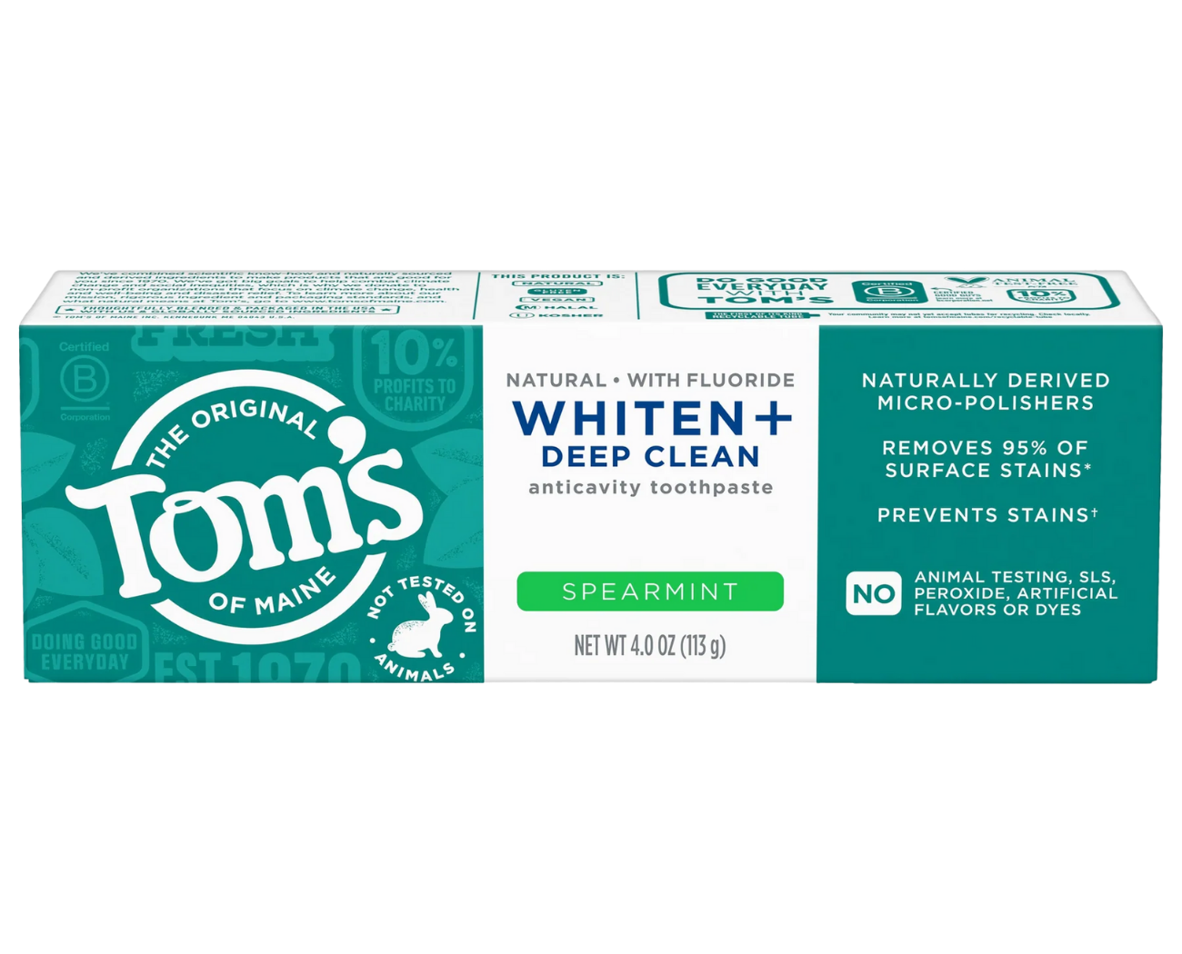 Image 1: Tom's of Maine Whiten+ Deep Clean Anticavity Toothpaste