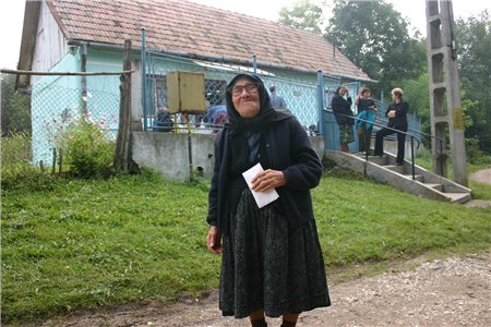 Patient leaving clinic