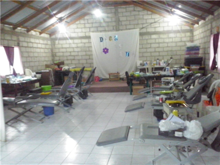 Clinic with portable chairs