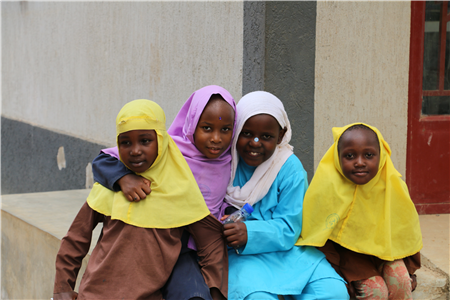 Children waiting for dental care in Uganda