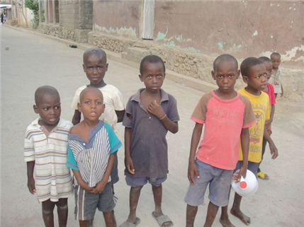 Group of children in Haiti