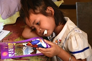 Little girl after treatment